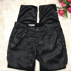 NWT AG Tristan Tailored Trouser Black Coated Pants